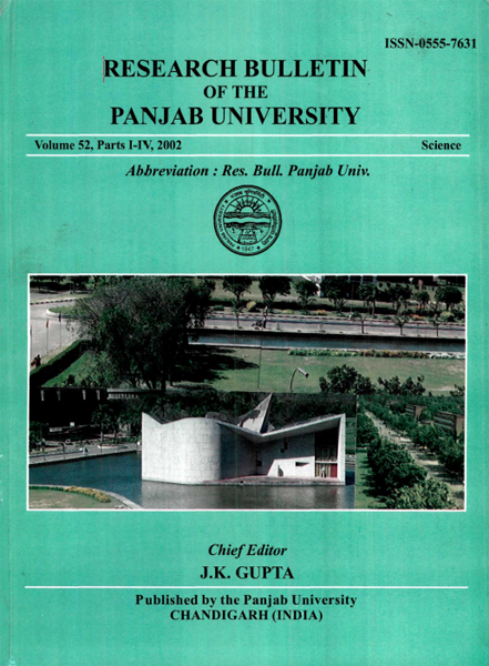 PU Research Journal Science - 52 / 2002