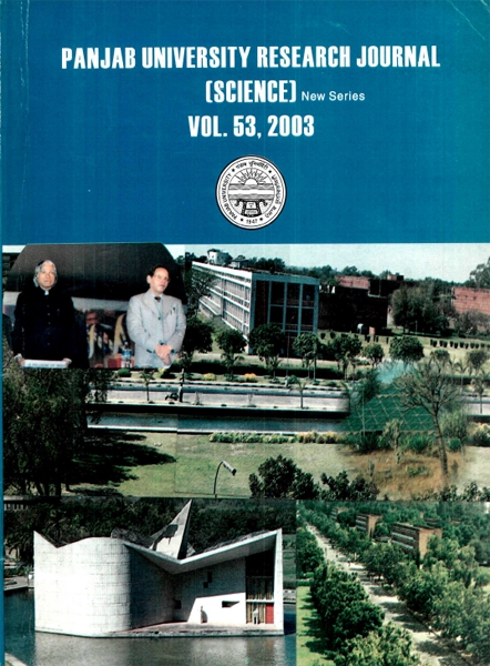 PU Research Journal Science - 53 / 2003