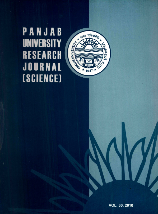 PU Research Journal Science - 60 / 2010