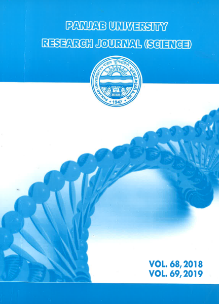 PU Research Journal Science - 68 & 69 / 2018 & 2019